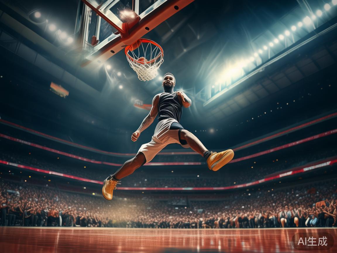 在体育竞技中，扣篮作为最能点燃现场气氛、体现运动员